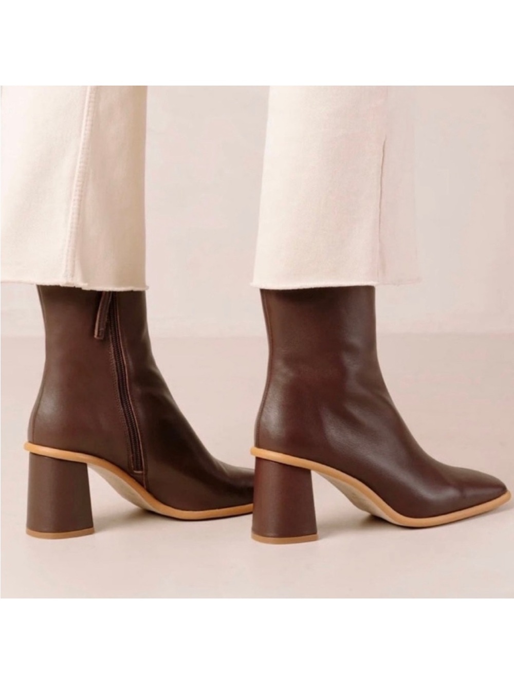 Alohas West Cape Boots Leather Square Toe Size EU 39